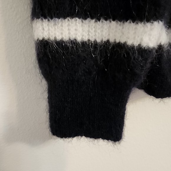 Sezane Women TRUDY JUMPER Navy / Ecru, S, Mohair Merinowoll Blend, Classic - Picture 9 of 15